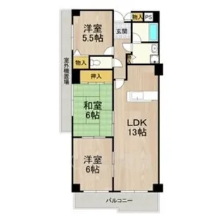 フェルザ南茨木【4階】の間取り