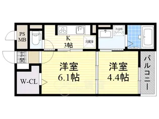 レーブ ポルト【1階】の間取り