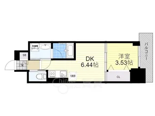 1LDKの間取り画像