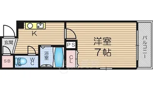 貴王天満橋【5階】の間取り