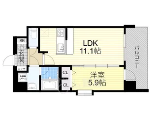 スプランディッド梅田北【6階】の間取り