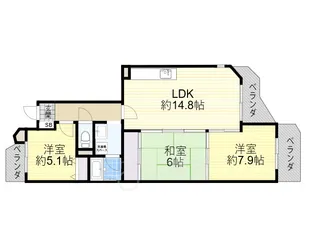 エスポワール中内【3階】の間取り