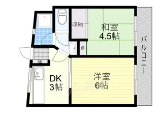メゾン東栄豊南マンション【3階】の間取り