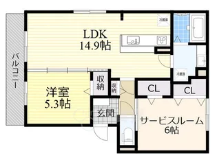 Casa Kawarada【2階】の間取り