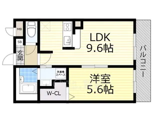 大阪府吹田市南高浜町【アパート】の間取り