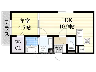 大阪府茨木市中穂積3丁目【アパート】の間取り