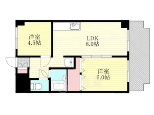 ダイアパレス三国3号館【2階】の間取り