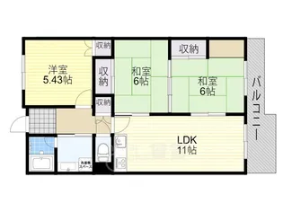 レジデンス吉川5号棟【2階】の間取り