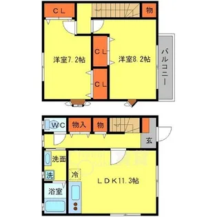 サンシティ2【1階】の間取り