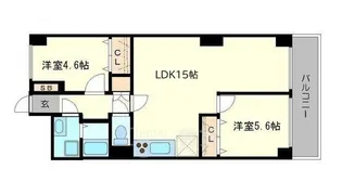大阪府吹田市佐井寺4丁目【マンション】の間取り