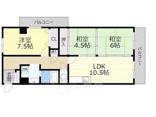 3LDKの間取り画像