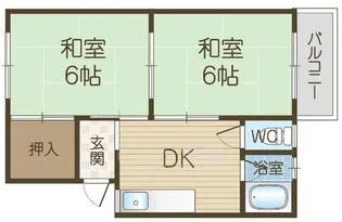 グリーンハイツB棟【1階】の間取り