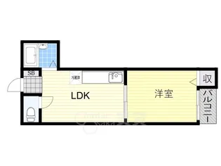 1DKの間取り画像