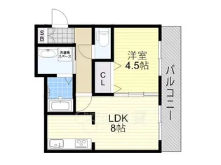 ル・リアン本町【2階】の間取り