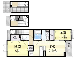 モデッサフェリーチェ【3階】の間取り
