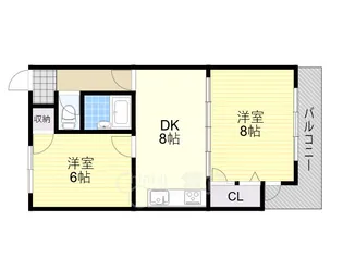 グランベガ緑地公園【4階】の間取り