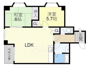 プリティハウス【2階】の間取り
