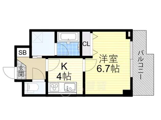 アルグラッド野田阪神【11階】の間取り