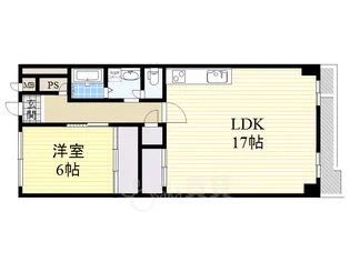 千里ハイツ【3階】の間取り