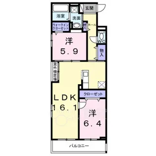 EXCEED箕面【3階】の間取り