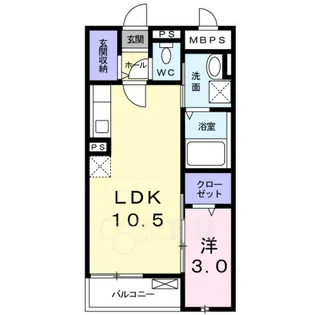 大阪府茨木市西河原2丁目【マンション】の間取り