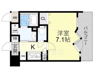 1Kの間取り画像