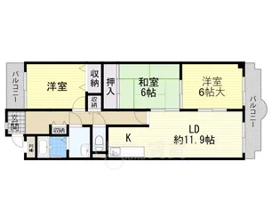 サンシャイン朝日が丘町【2階】の間取り
