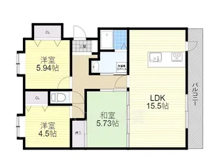 ウイング旭ヶ丘【4階】の間取り