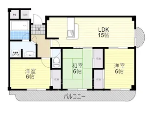 大阪府茨木市北春日丘4丁目【マンション】の間取り