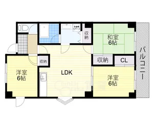 清涼ハイツ【3階】の間取り