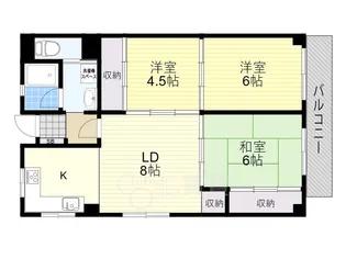 大阪府摂津市三島2丁目【マンション】の間取り