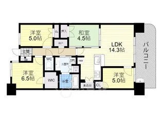 リバーガーデン福島木漏れ日の丘【10階】の間取り