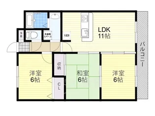 ヴィラ・アーバネット【3階】の間取り