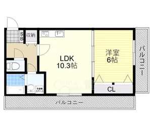 大阪府茨木市南春日丘7丁目【マンション】の間取り