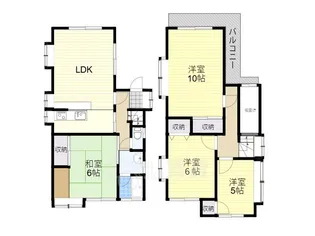 大阪府茨木市耳原1丁目【一戸建】の間取り