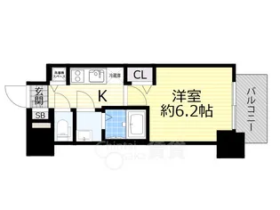 プレサンス扇町駅前【3階】の間取り