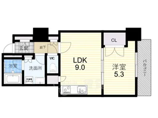 大阪府大阪市西区靱本町1丁目【マンション】の間取り
