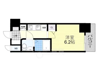 エグゼ江坂WEST【6階】の間取り
