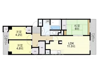 コープ野村豊中立花町【2階】の間取り