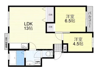 2LDKの間取り画像