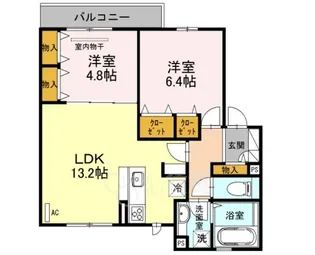 セジュール蔵【2階】の間取り