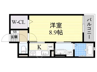 大阪府茨木市沢良宜東町【マンション】の間取り