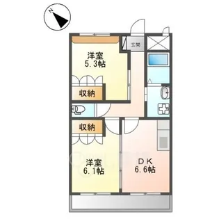 2DKの間取り画像