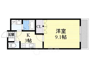 グランベル【3階】の間取り