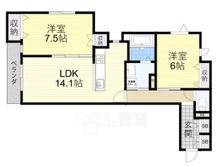 レジデンス竹橋【2階】の間取り