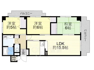 大阪府茨木市玉瀬町【マンション】の間取り
