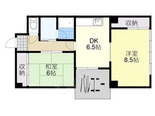 大阪府摂津市別府1丁目【マンション】の間取り