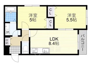 クレセル利倉東2【3階】の間取り