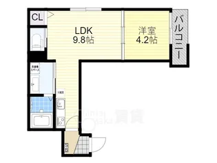 MAXIV CITY大阪吹田【2階】の間取り