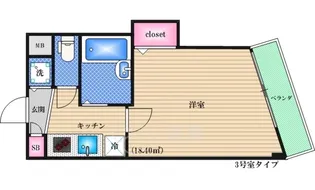 ソレアード江坂【703号室】の間取り